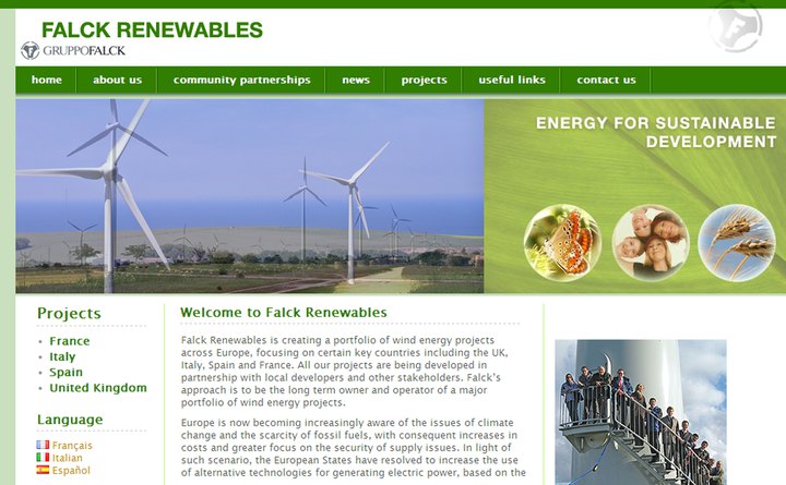 2007 Falck Renewables home page 2007 Falck Renewables home page
