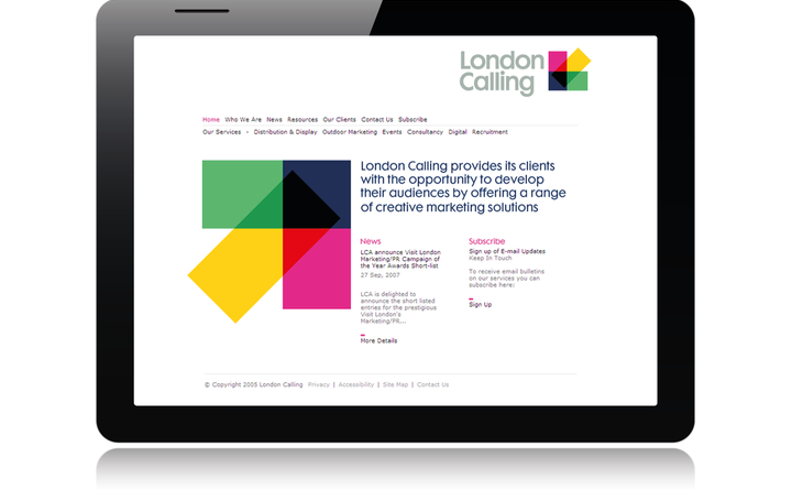 2007 London Calling home page