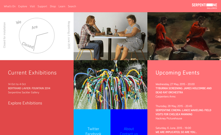 Serpentine Galleries home page