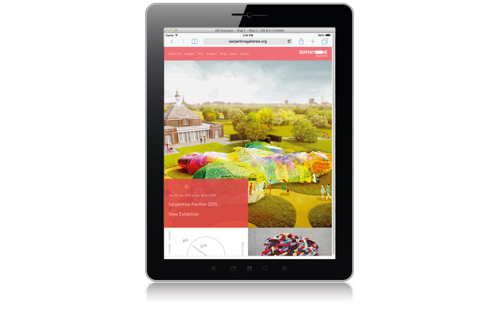 Serpentine Galleries home page Serpentine Galleries home page