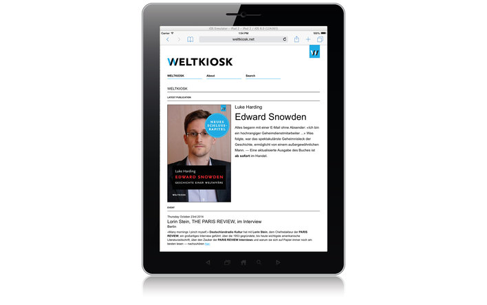 Weltkiosk home page